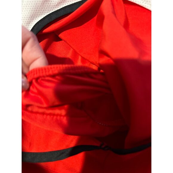 Nike Dri-Fit Running Shorts XL Red White Black Trim Built-In Liner Lightweight - Picture 7 of 9